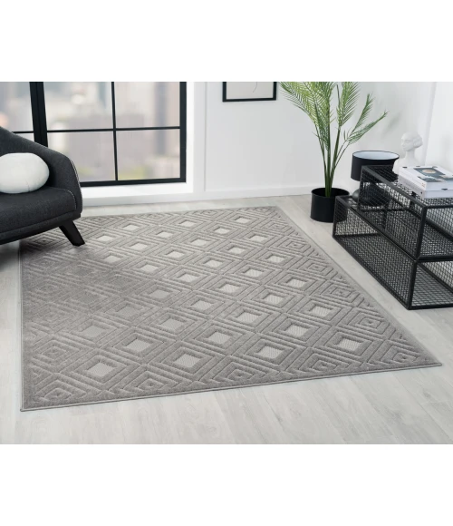 LR Home Atlas 82414 Gray 5'0" X 7'0 Rect. Rug