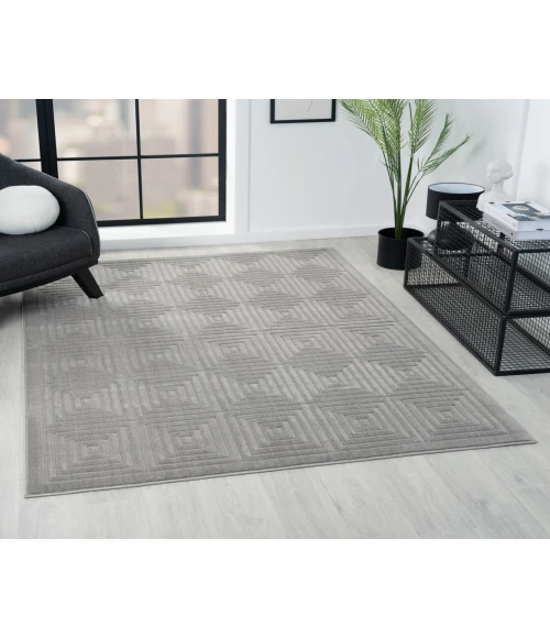 LR Home Atlas 82417 Gray 7'10" X 9'10 Rect. Rug