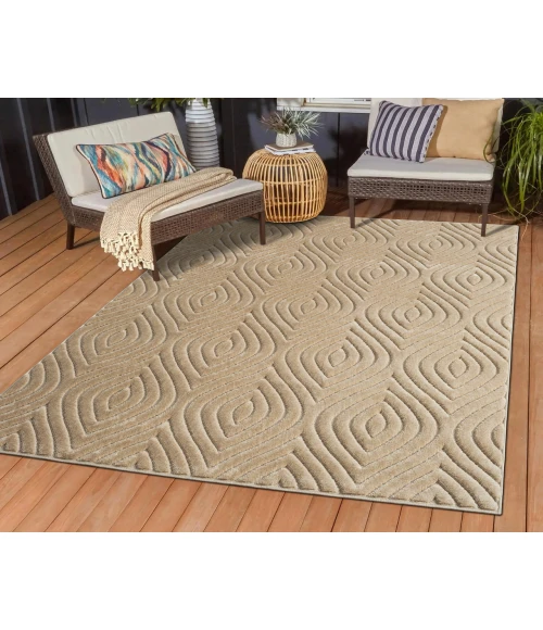 LR Home Atlas 82419 Beige 5'0" X 7'0 Rect. Rug