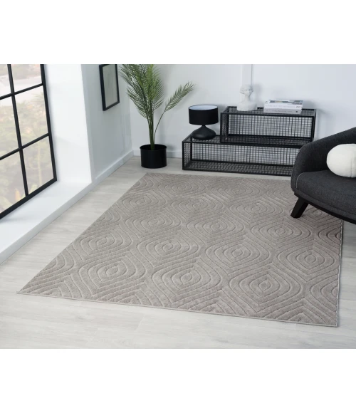 LR Home Atlas 82420 Gray 5'0" X 7'0 Rect. Rug