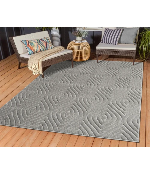 LR Home Atlas 82420 Gray 5'0" X 7'0 Rect. Rug