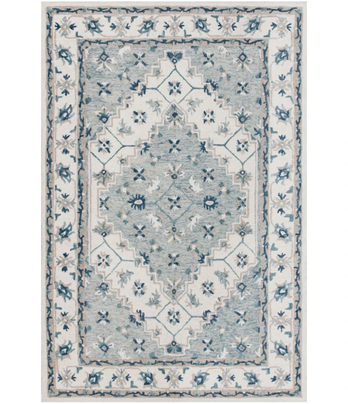 LR Home Babylon Gray/Blue 81787 9 ft. X 12 ft. Rect. Rug