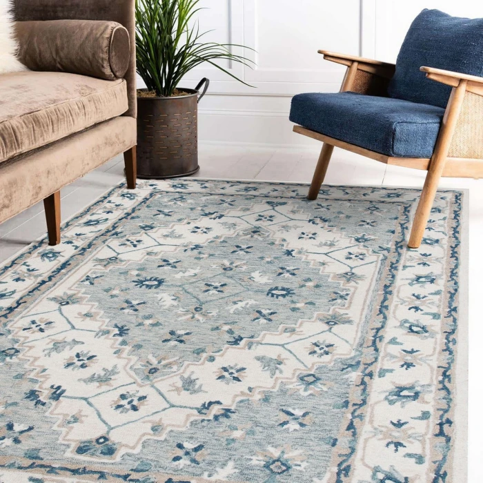 Rugs Town Gray/Blue 81787 9 ft. X 12 ft. Rect. Rug