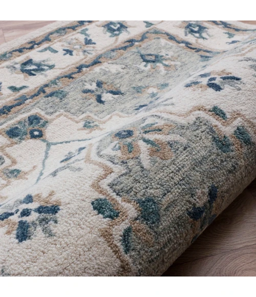 LR Home Babylon Gray/Blue 81787 9 ft. X 12 ft. Rect. Rug