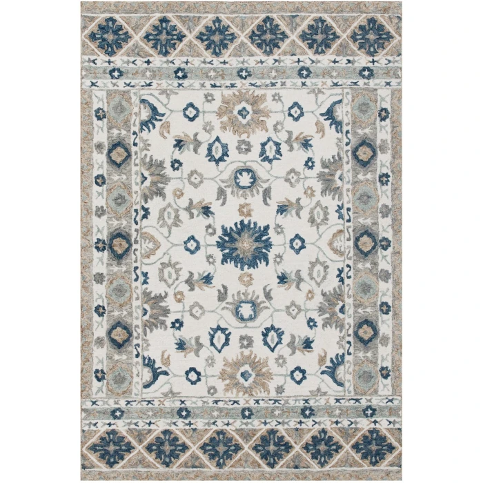 Rugs Town Tan/Blue 81791 7 ft. 9 in. X 9 ft. 9 in. Rect. Rug