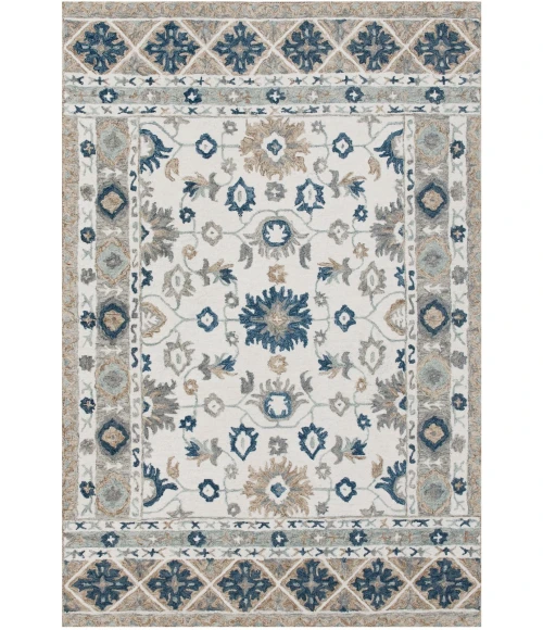 LR Home Babylon Tan/Blue 81791 9 ft. X 12 ft. Rect. Rug