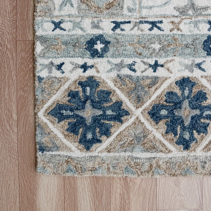 Rugs Town Tan/Blue 81791 7 ft. 9 in. X 9 ft. 9 in. Rect. Rug