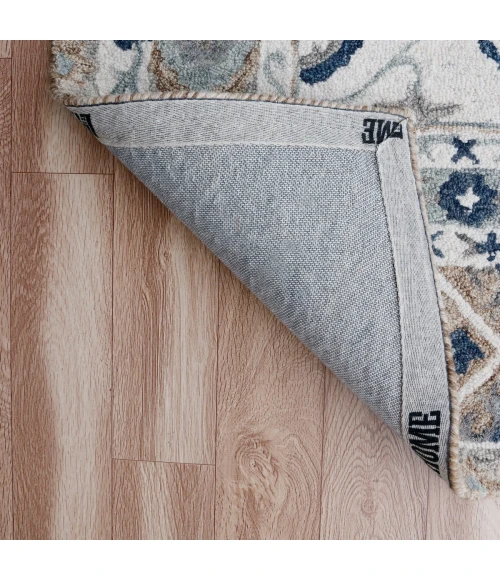 LR Home Babylon Tan/Blue 81791 9 ft. X 12 ft. Rect. Rug