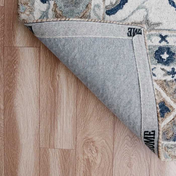 Rugs Town Tan/Blue 81791 7 ft. 9 in. X 9 ft. 9 in. Rect. Rug