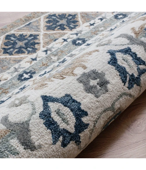 LR Home Babylon Tan/Blue 81791 9 ft. X 12 ft. Rect. Rug