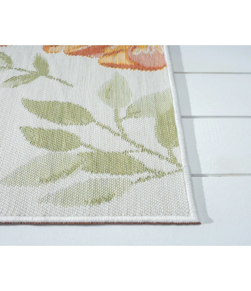 LR Home Belize 82510 Ivory/ Green 2' X 8' Rect. Rug