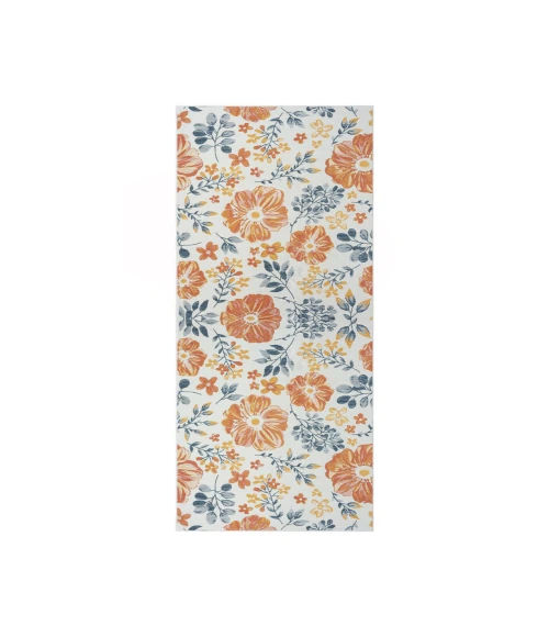 LR Home Belize 82511 Ivory/ Blue 2' X 8' Rect. Rug