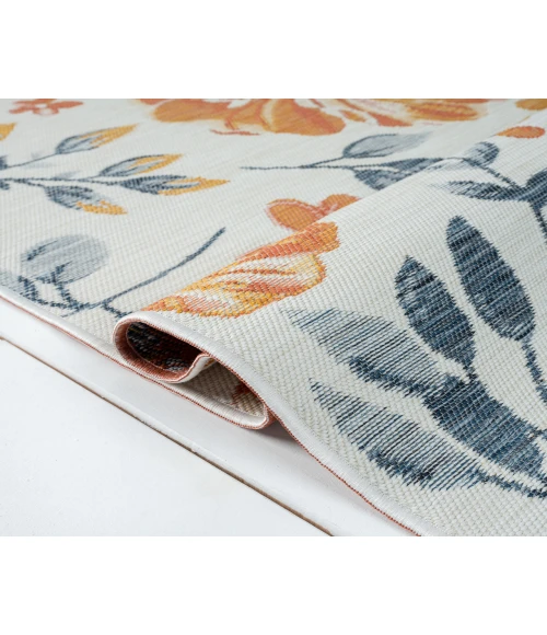 LR Home Belize 82511 Ivory/ Blue 2' X 8' Rect. Rug