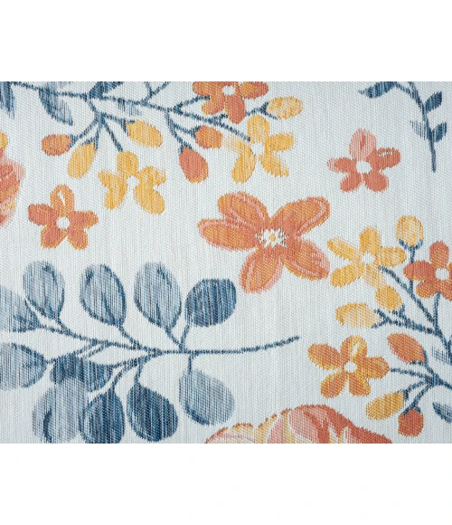 LR Home Belize 82511 Ivory/ Blue 2' X 8' Rect. Rug