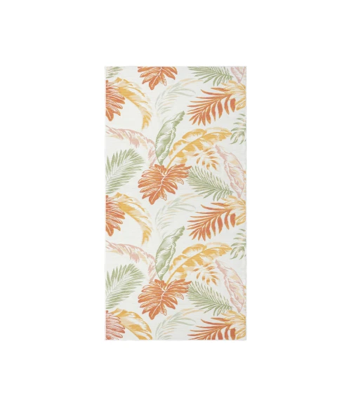 LR Home Belize 82521 Ivory/ Green 2' X 8' Rect. Rug