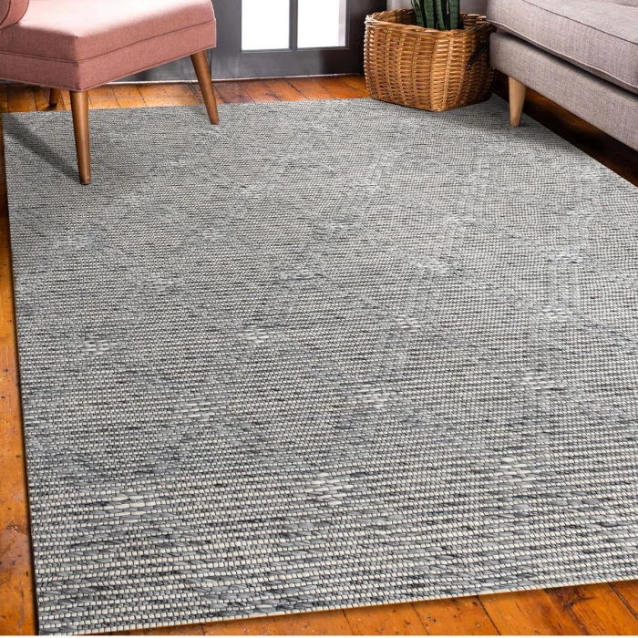 LR Home Bergen Blue 03437 7 ft. 9 in. X 9 ft. 9 in. Rect. Rug