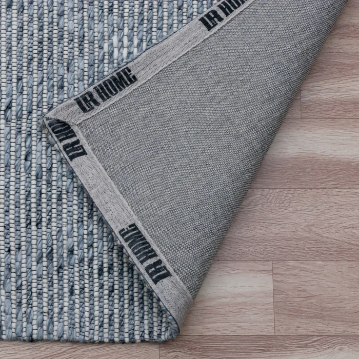 LR Home Bergen 3437 Sky Blue/ Ivory/ No Color 2' X 3' Rect. Rug