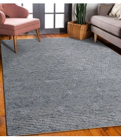 LR Home Bergen 3437 Sky Blue/ Ivory/ No Color 2' X 3' Rect. Rug