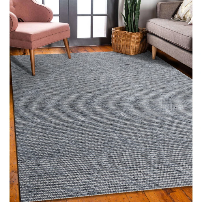 LR Home Bergen 3437 Sky Blue/ Ivory/ No Color 2' X 3' Rect. Rug