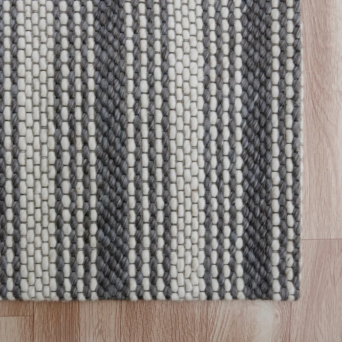 LR Home Bergen 3439 Dark Gray/ Ivory/ No Color 7'9" X 9'9 Rect. Rug