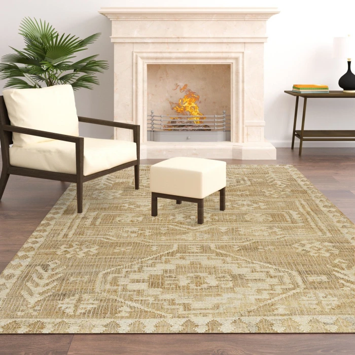 LR Home Birch Natural/Tan 82485 5 ft. X 7 ft. 9 in. Rect. Rug