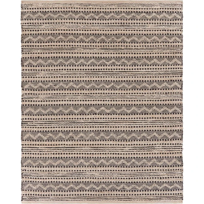 Rugs Town Naturals 81432 Jet Black 7'9" X 9'9 Rect. Rug