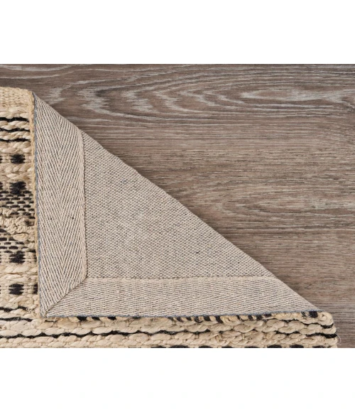 LR Home BLEACHED NATURALS 81432 Jet Black 9' X 12' Rect. Rug