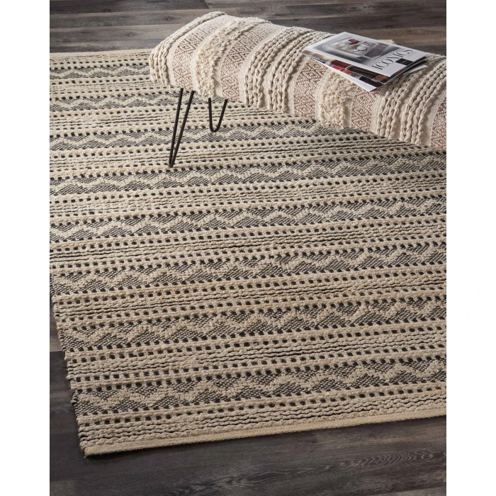 Rugs Town Naturals 81432 Jet Black 7'9" X 9'9 Rect. Rug