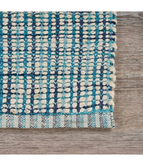 LR Home Bleached Naturals Blue 81433 9 ft. X 12 ft. Rect. Rug