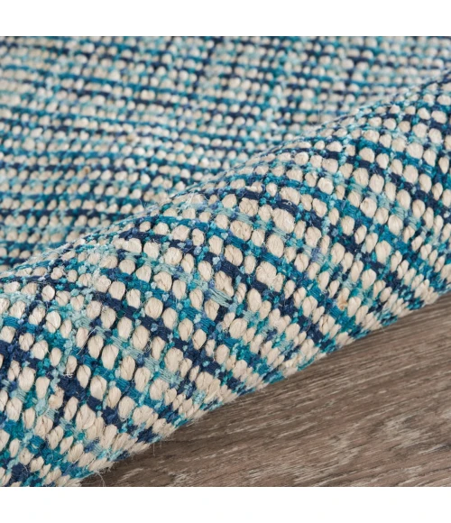 LR Home Bleached Naturals Blue 81433 9 ft. X 12 ft. Rect. Rug