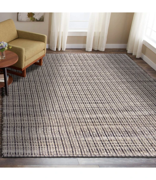 LR Home Bleached Naturals Gray 81434 7 ft. 9 in. X 9 ft. 9 in. Rect. Rug