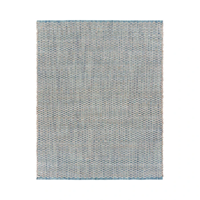 LR Home BLEACHED NATURALS 81436 Bleach/ Ivory Blue 7'9" X 9'9 Rect. Rug