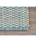 LR Home BLEACHED NATURALS 81436 Bleach/ Ivory Blue 9' X 12' Rect. Rug