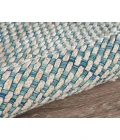 LR Home BLEACHED NATURALS 81436 Bleach/ Ivory Blue 9' X 12' Rect. Rug