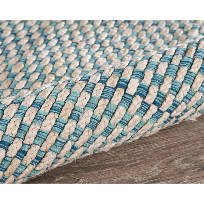 Rugs Town Naturals 81436 Bleach/ Ivory Blue 9' X 12' Rect. Rug