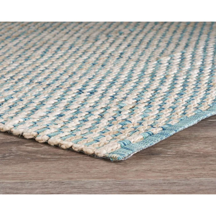 Rugs Town Naturals 81436 Bleach/ Ivory Blue 9' X 12' Rect. Rug