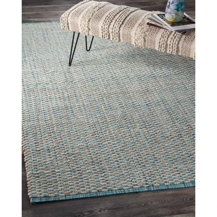 Rugs Town Naturals 81436 Bleach/ Ivory Blue 9' X 12' Rect. Rug