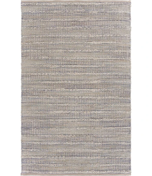 LR Home Bleached Naturals Light Blue/Ivory 81437 7 ft. 9 in. X 9 ft. 9 in. Rect. Rug
