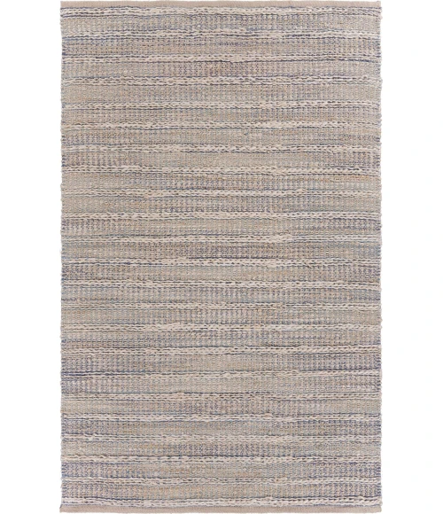 LR Home Bleached Naturals Blue BLEAC 2ft. x 3ft. Rectangle Rug