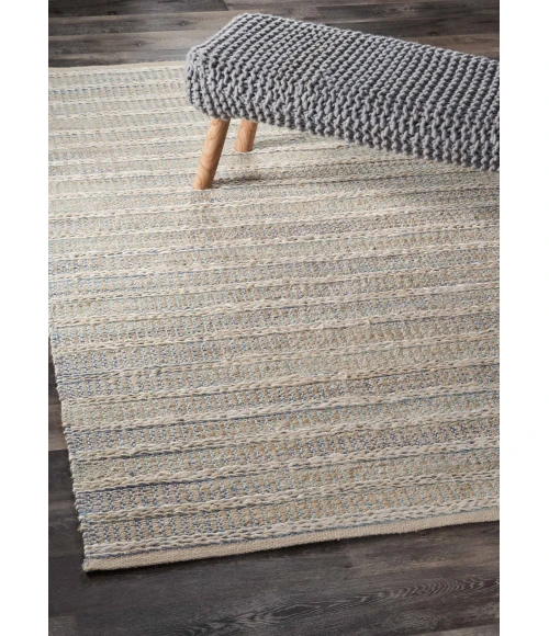 LR Home Bleached Naturals Blue BLEAC 2ft. x 3ft. Rectangle Rug