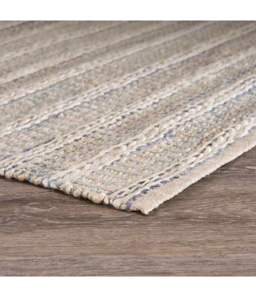 LR Home Bleached Naturals Blue BLEAC 2ft. x 3ft. Rectangle Rug