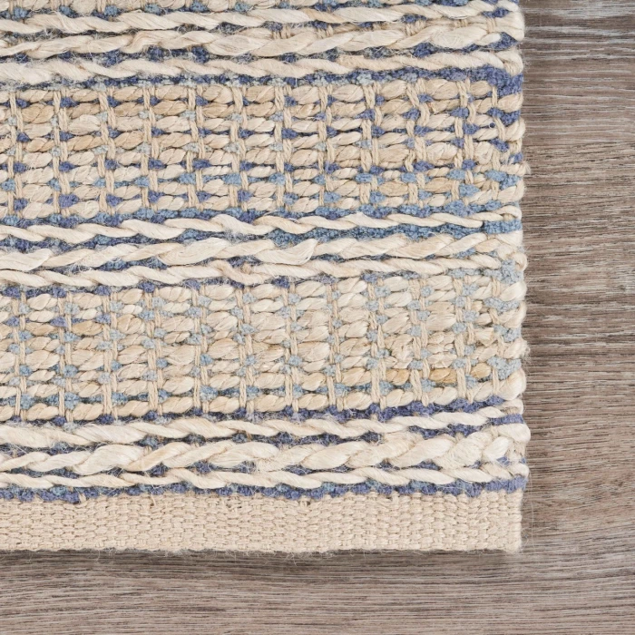 Rugs Town Naturals Blue BLEAC 10ft. x 14ft. Rectangle Rug
