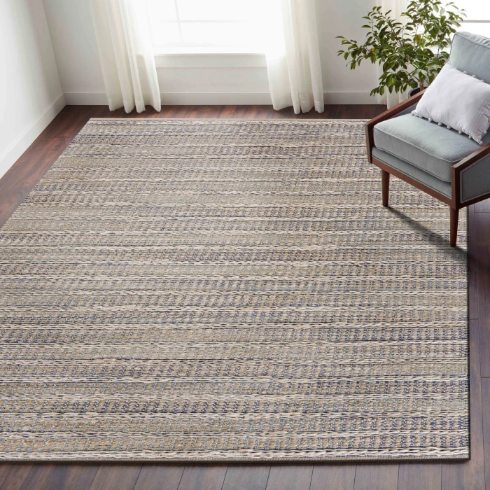 Rugs Town Naturals Blue BLEAC 10ft. x 14ft. Rectangle Rug