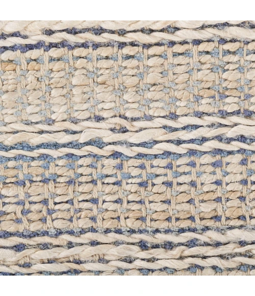 LR Home Bleached Naturals Light Blue/Ivory 81437 9 ft. X 12 ft. Rect. Rug