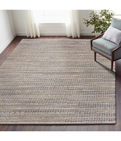 LR Home Bleached Naturals Light Blue/Ivory 81437 9 ft. X 12 ft. Rect. Rug