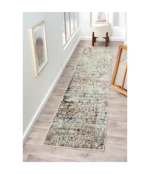 LR Home Brisbane Gray Multi 82289 2 ft. X 8 ft. Rect. Rug