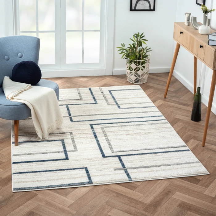 Rugs Town 82135 Cream/ Beige 7'9" X 9'9 Rect. Rug