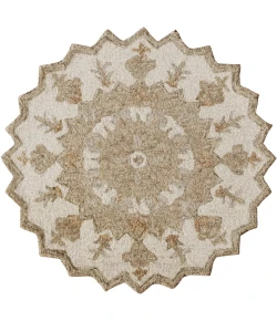 LR Home Bella Rose Beige BROSE 6ft. Round Rug