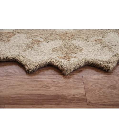 LR Home Bella Rose Beige BROSE 6ft. Round Rug