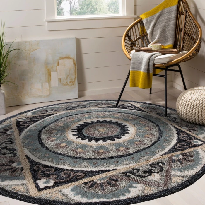 Rugs Town Rose 21708 Multi 3' Round Rug